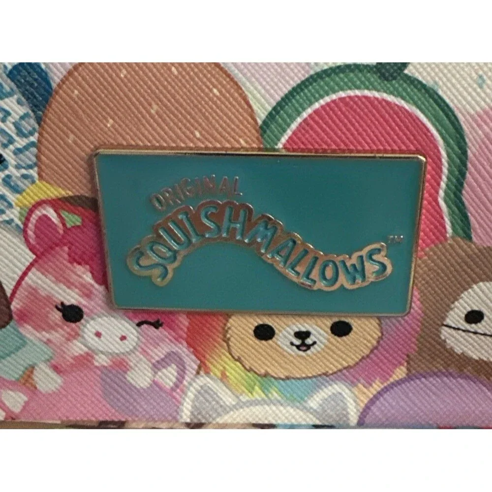 Squishmallows Mini Backpack All Over Print Metal Logo Plate NWOT Kellytoy